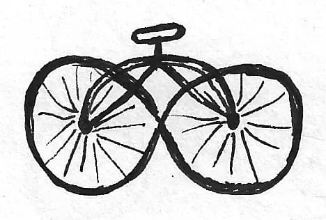 Bicicleta dibujada a mano, Bike - 001