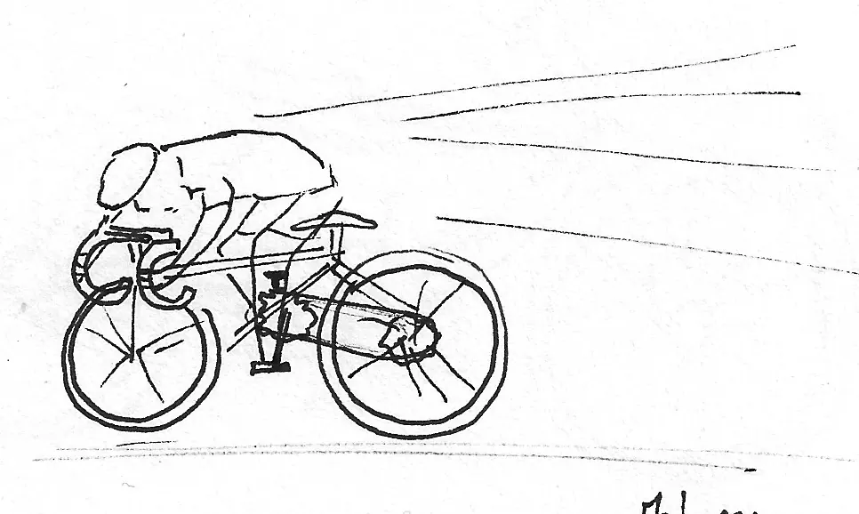 Bicicleta dibujada a mano, Bike - 002