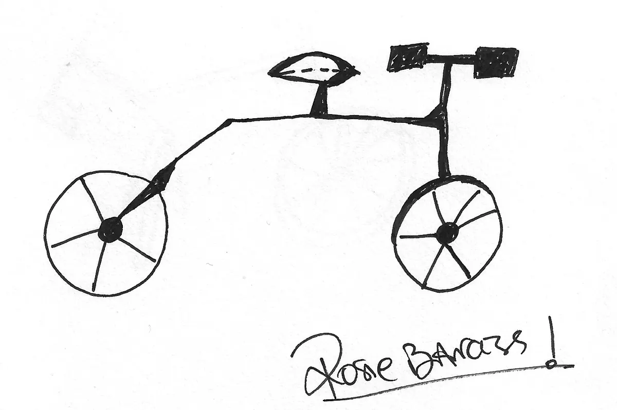 Bicicleta dibujada a mano, Bike - 004