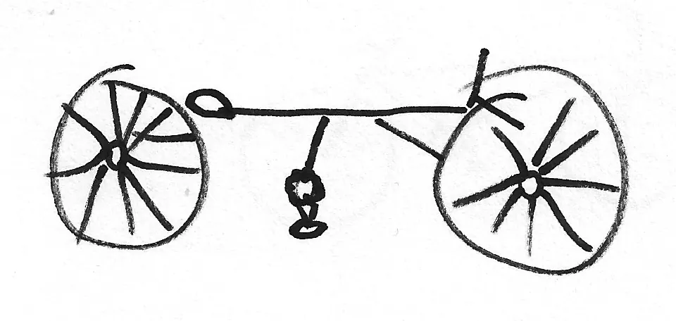 Bicicleta dibujada a mano, Bike - 010