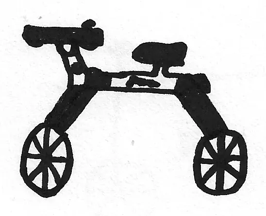 Bicicleta dibujada a mano, Bike - 014