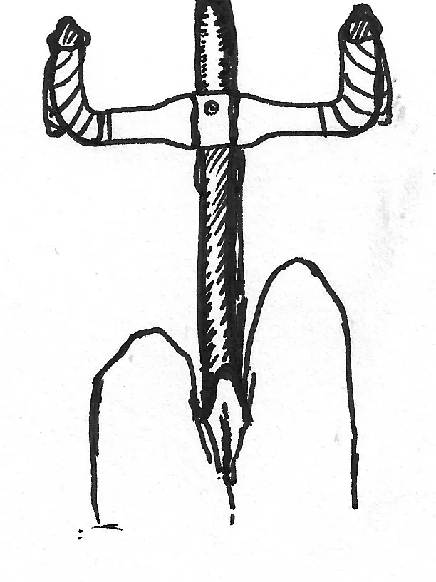 Bicicleta dibujada a mano, Bike - 017