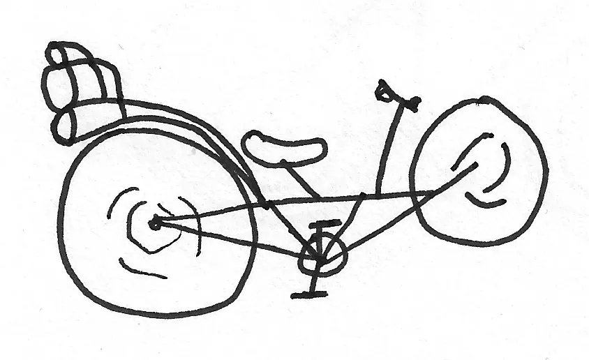 Bicicleta dibujada a mano, Bike - 020