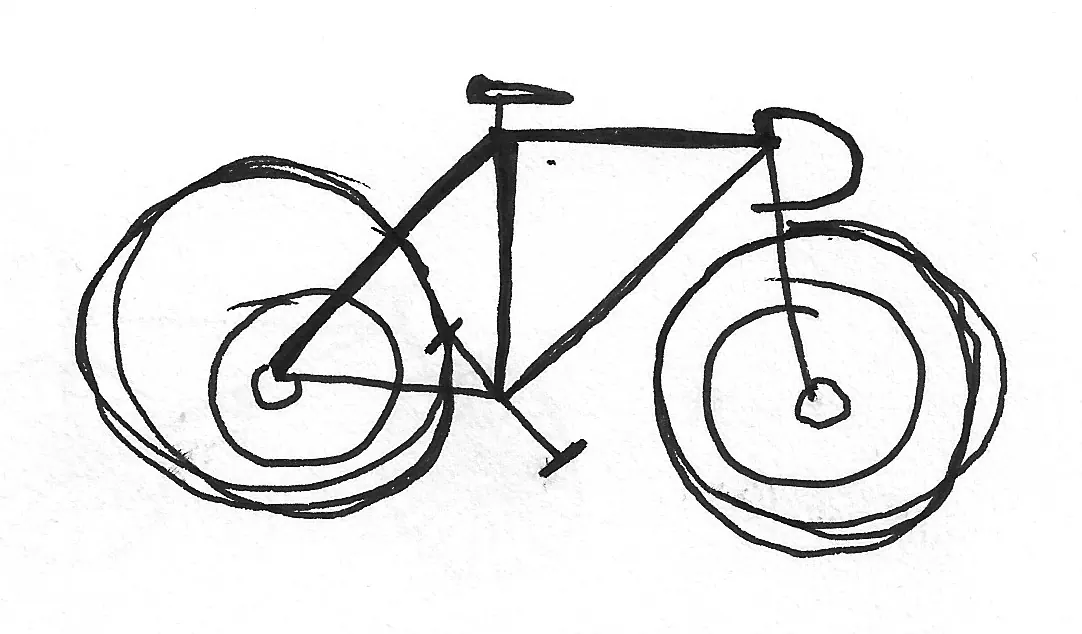 Bicicleta dibujada a mano, Bike - 021