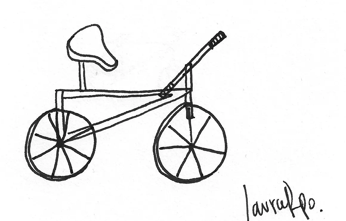 Bicicleta dibujada a mano, Bike - 025