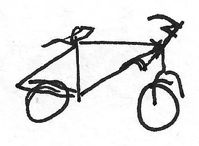 Bicicleta dibujada a mano, Bike - 026