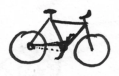 Bicicleta dibujada a mano, Bike - 027