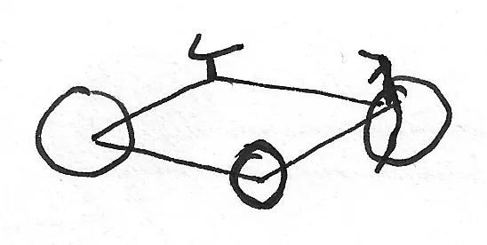 Bicicleta dibujada a mano, Bike - 032
