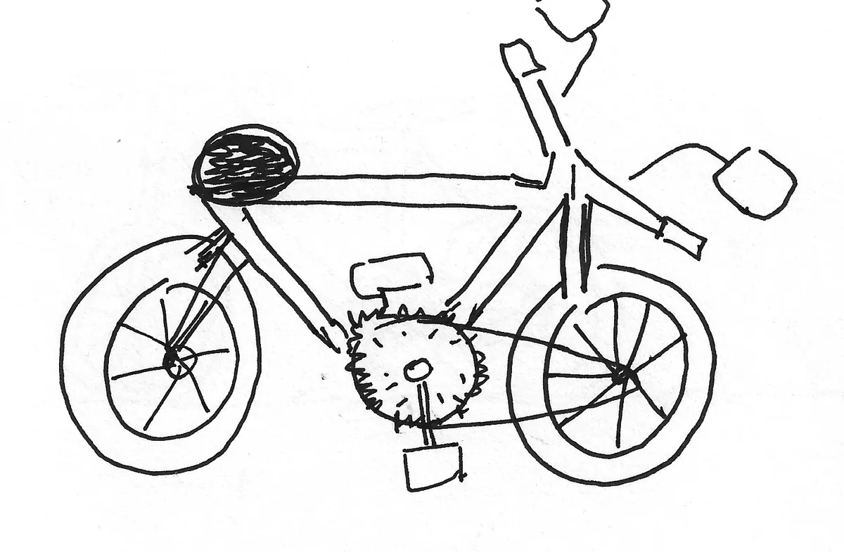 Bicicleta dibujada a mano, Bike - 033