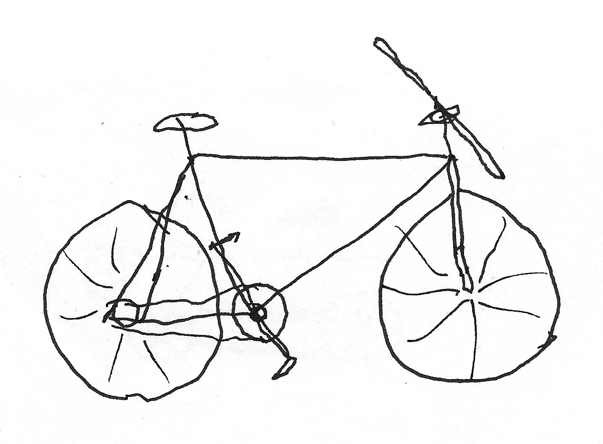 Bicicleta dibujada a mano, Bike - 035