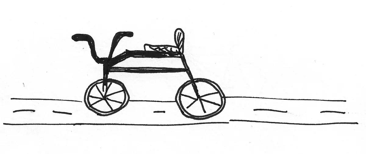 Bicicleta dibujada a mano, Bike - 037