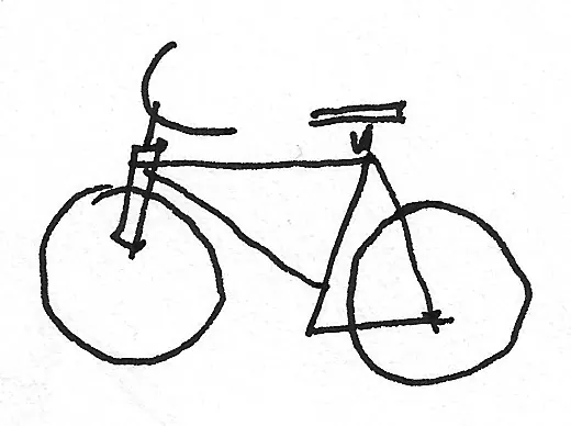 Bicicleta dibujada a mano, Bike - 038