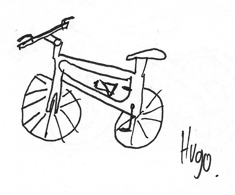 Bicicleta dibujada a mano, Bike - 042