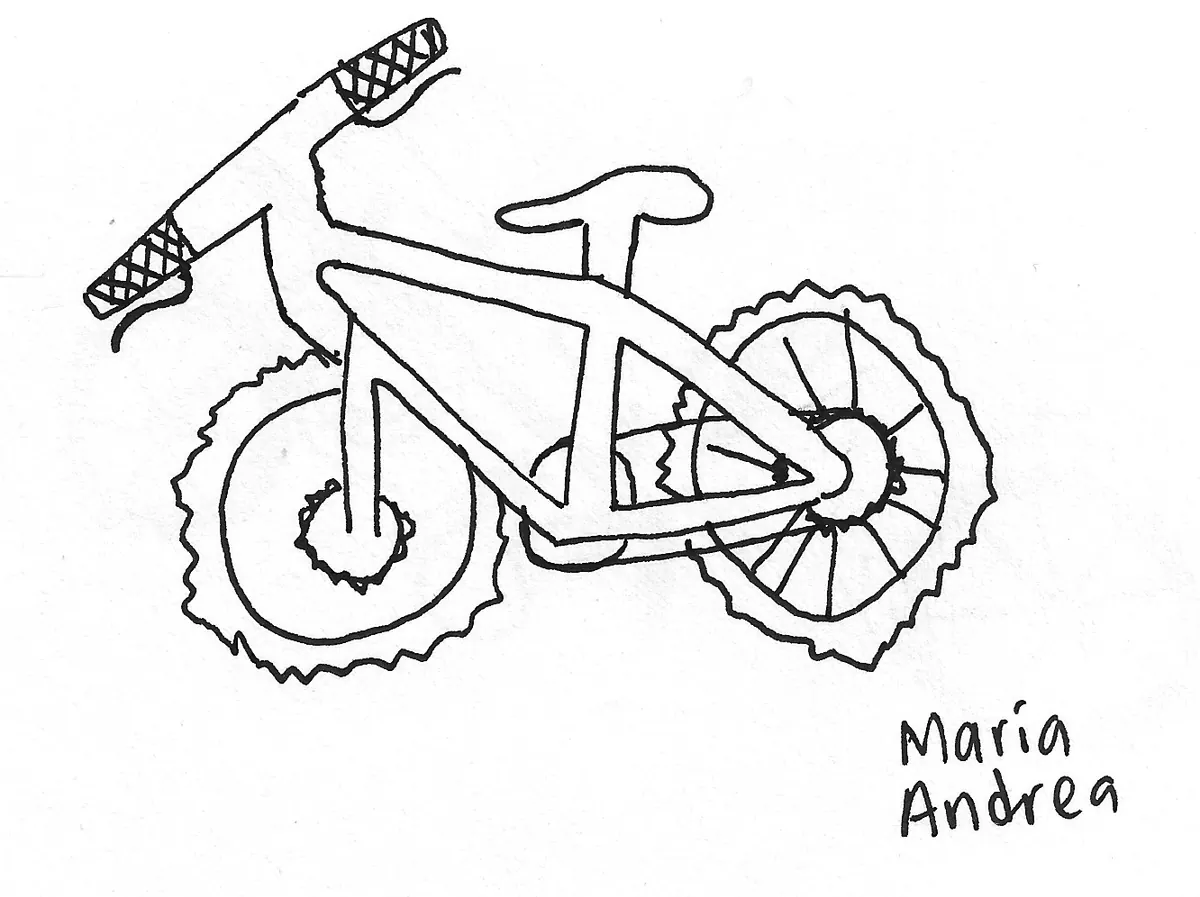 Bicicleta dibujada a mano, Bike - 043