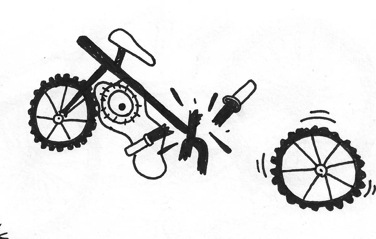 Bicicleta dibujada a mano, Bike - 044