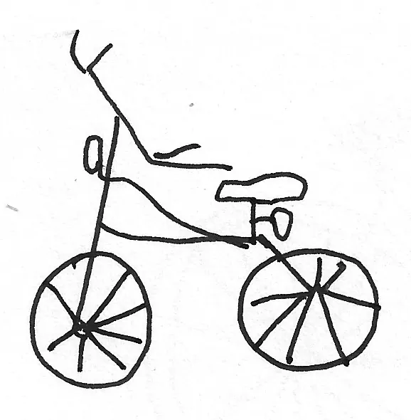 Bicicleta dibujada a mano, Bike - 046
