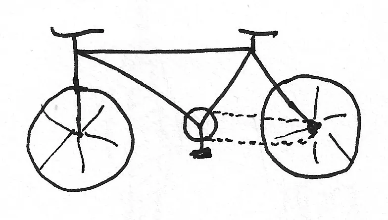 Bicicleta dibujada a mano, Bike - 048