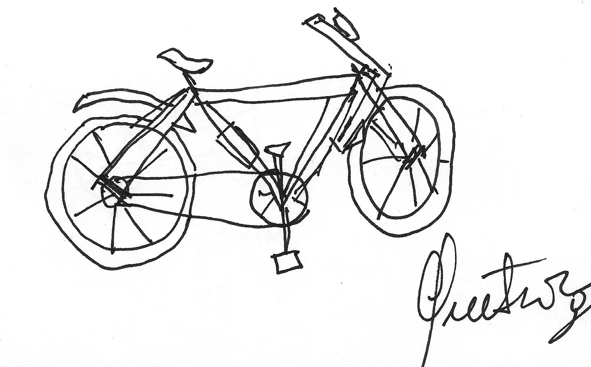 Bicicleta dibujada a mano, Bike - 053