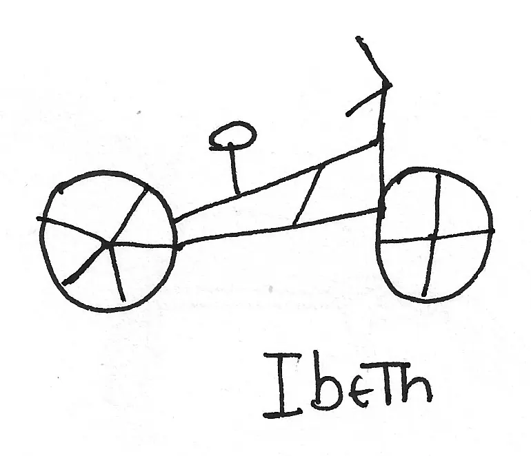 Bicicleta dibujada a mano, Bike - 054