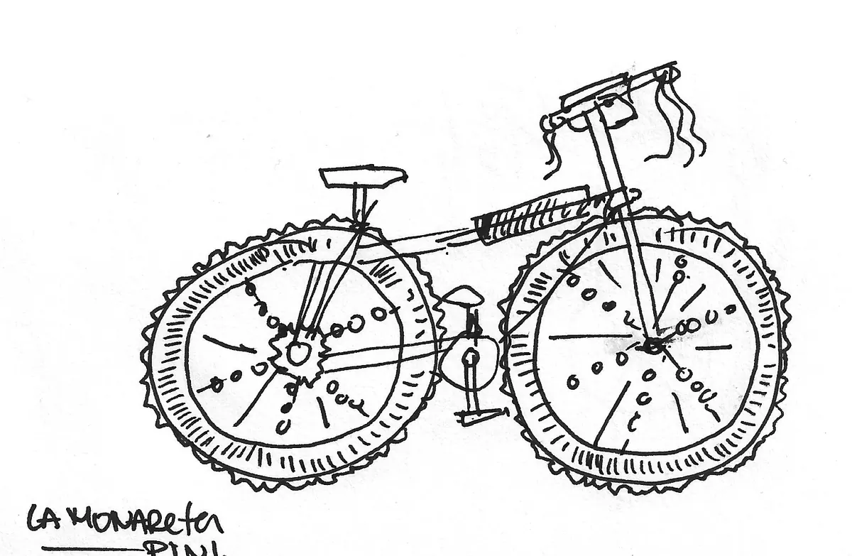 Bicicleta dibujada a mano, Bike - 056