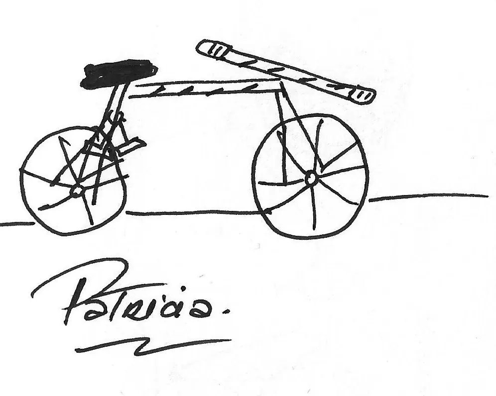 Bicicleta dibujada a mano, Bike - 057