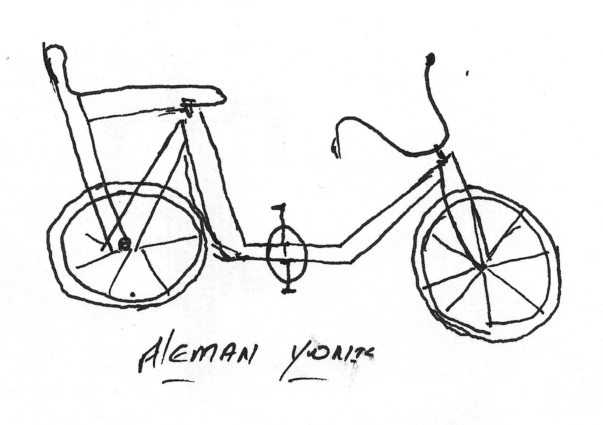 Bicicleta dibujada a mano, Bike - 058