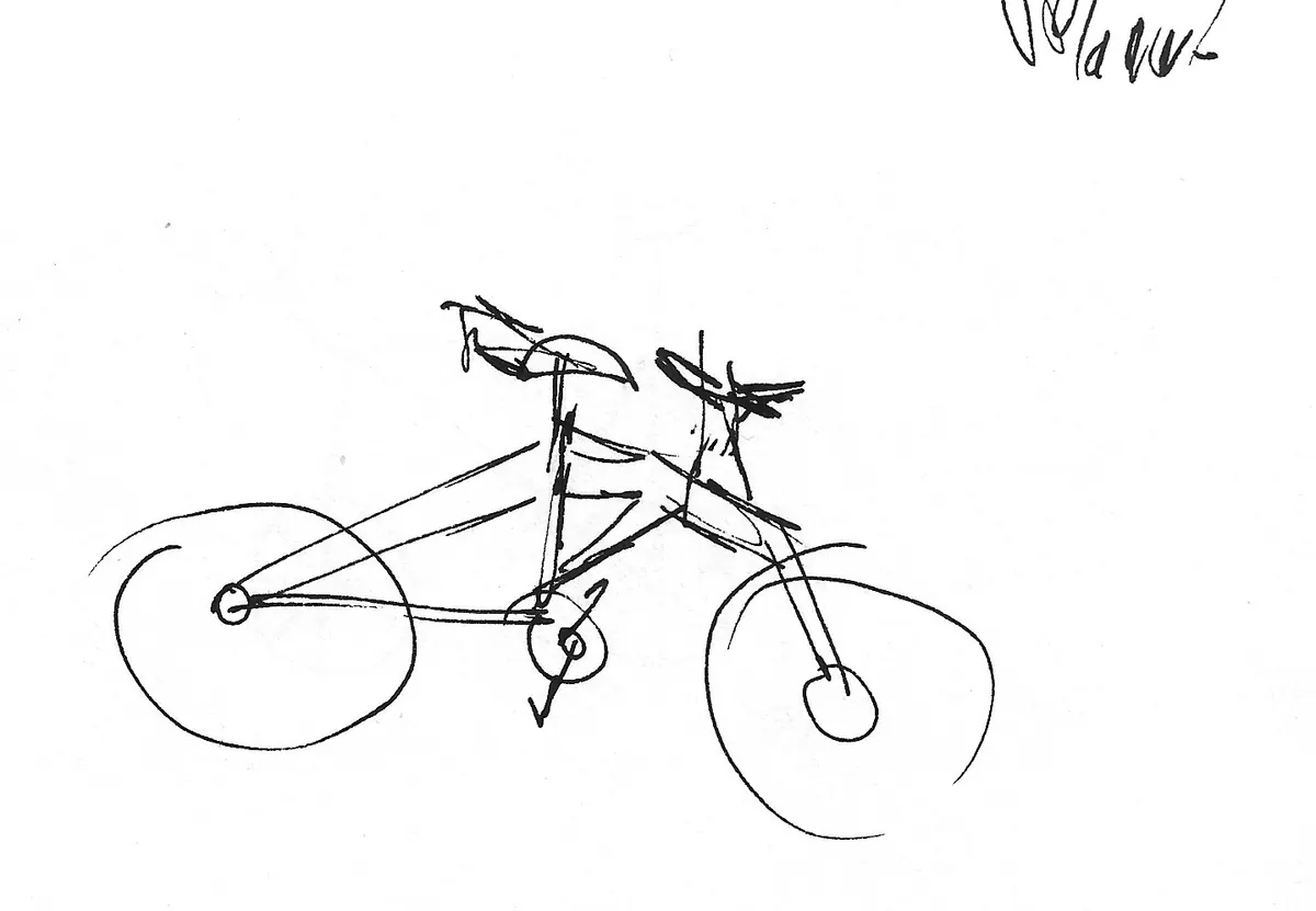 Bicicleta dibujada a mano, Bike - 063