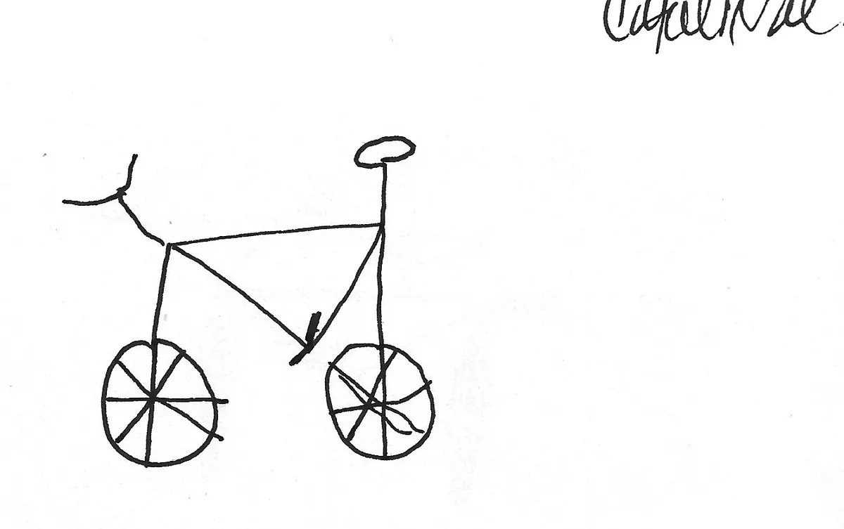 Bicicleta dibujada a mano, Bike - 064