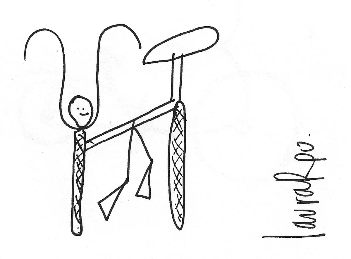Bicicleta dibujada a mano, Bike - 066