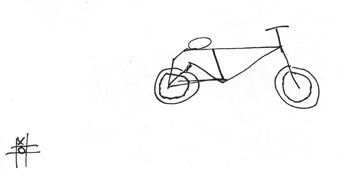 Bicicleta dibujada a mano, Bike - 069