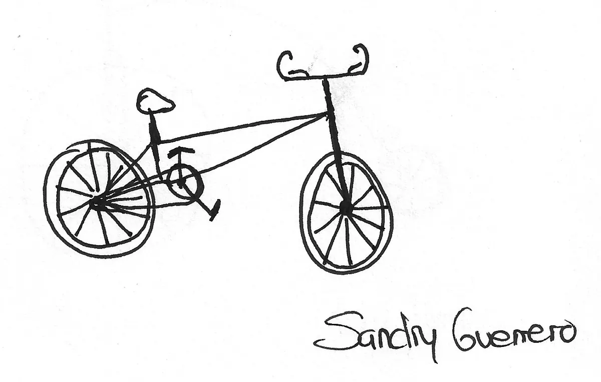 Bicicleta dibujada a mano, Bike - 070