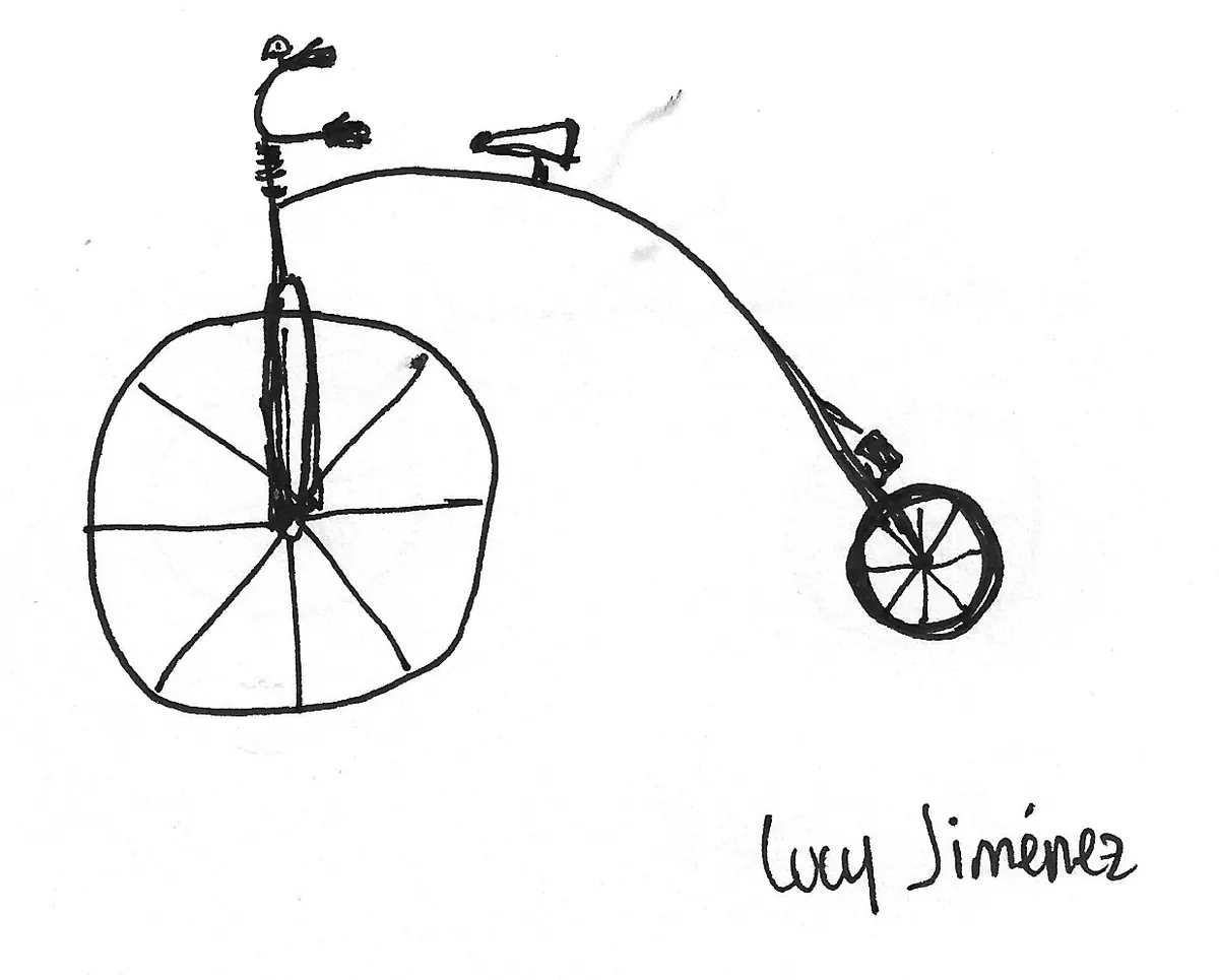 Bicicleta dibujada a mano, Bike - 071