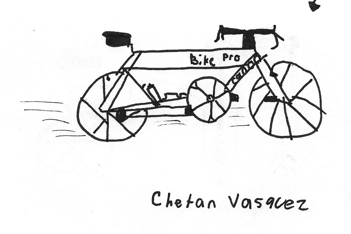Bicicleta dibujada a mano, Bike - 074