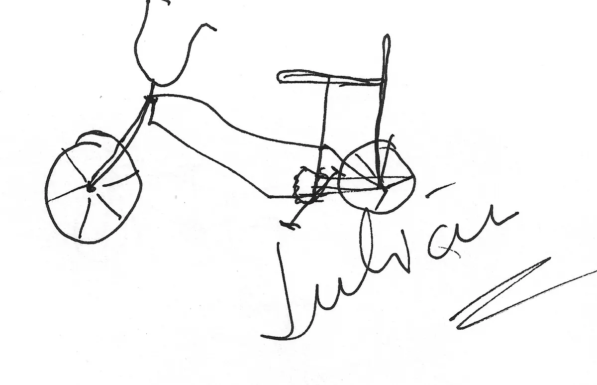 Bicicleta dibujada a mano, Bike - 078