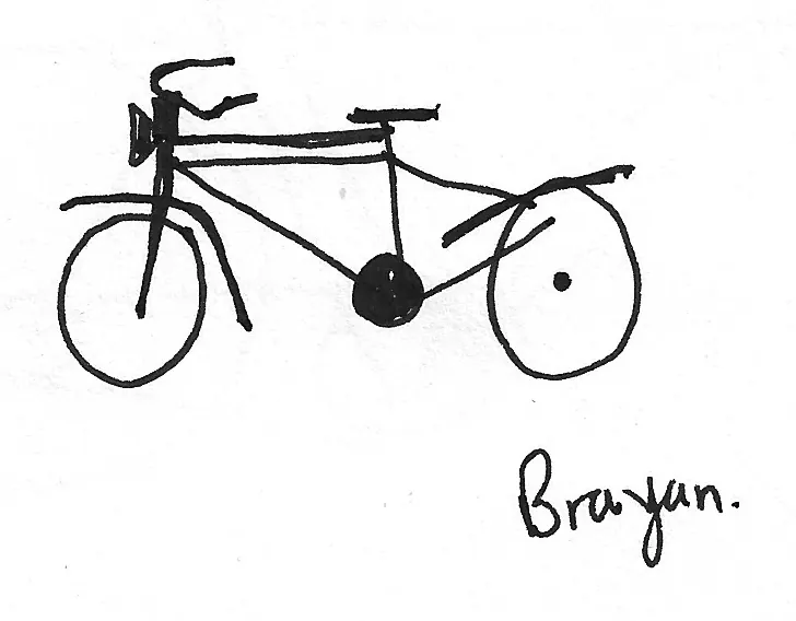 Bicicleta dibujada a mano, Bike - 079