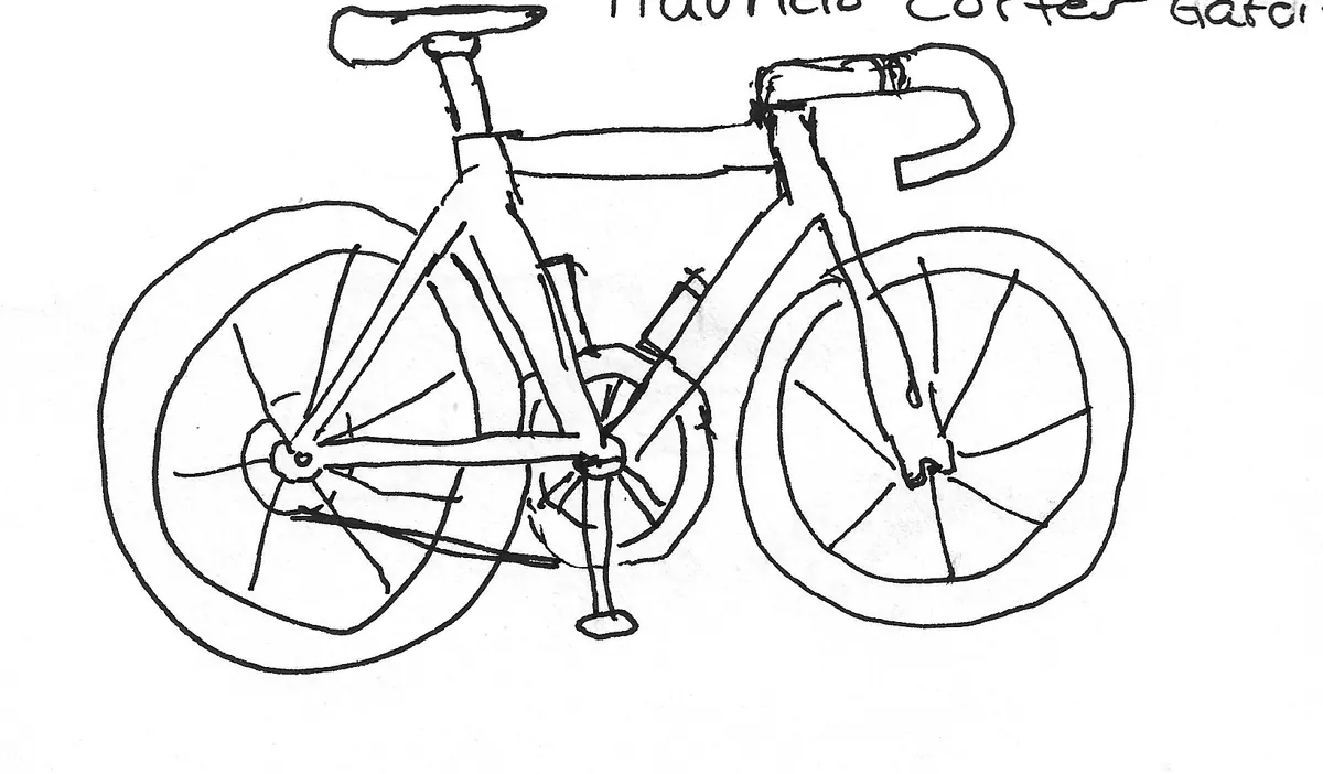 Bicicleta dibujada a mano, Bike - 081