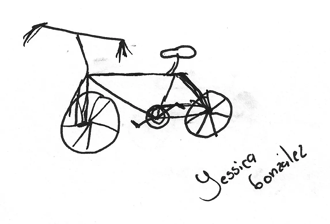 Bicicleta dibujada a mano, Bike - 082