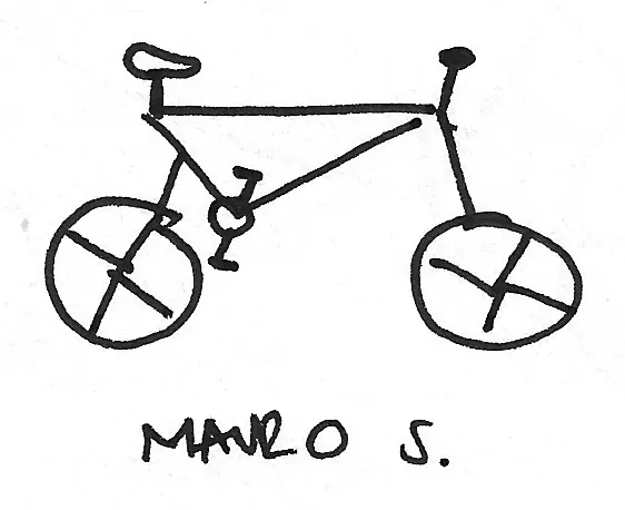 Bicicleta dibujada a mano, Bike - 083