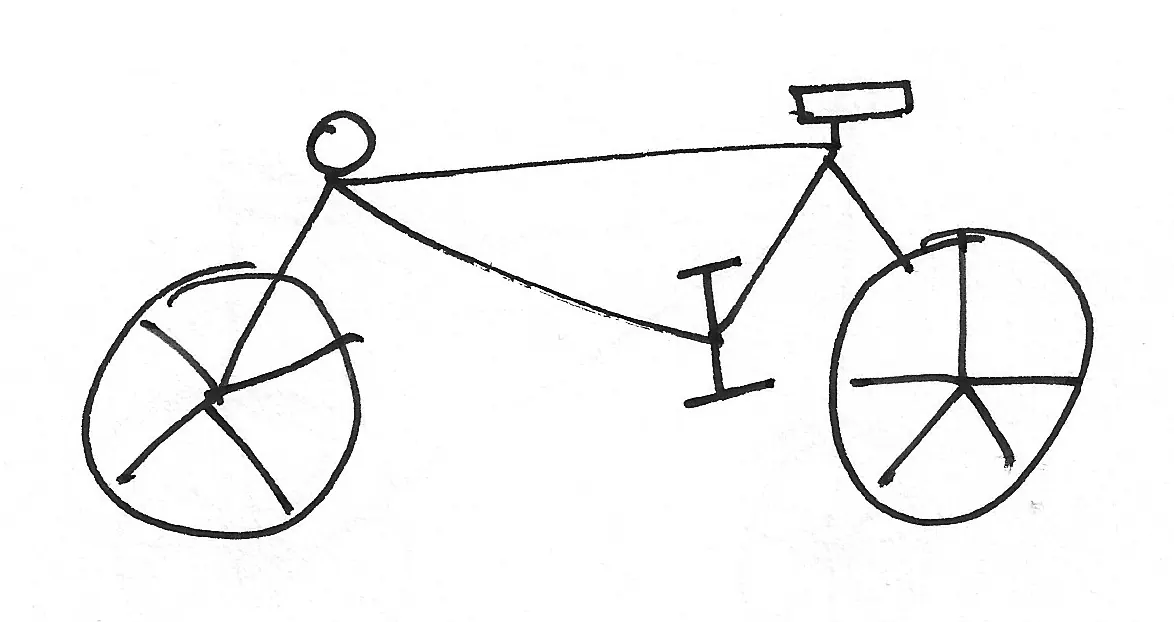 Bicicleta dibujada a mano, Bike - 084