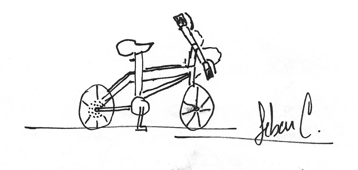Bicicleta dibujada a mano, Bike - 087