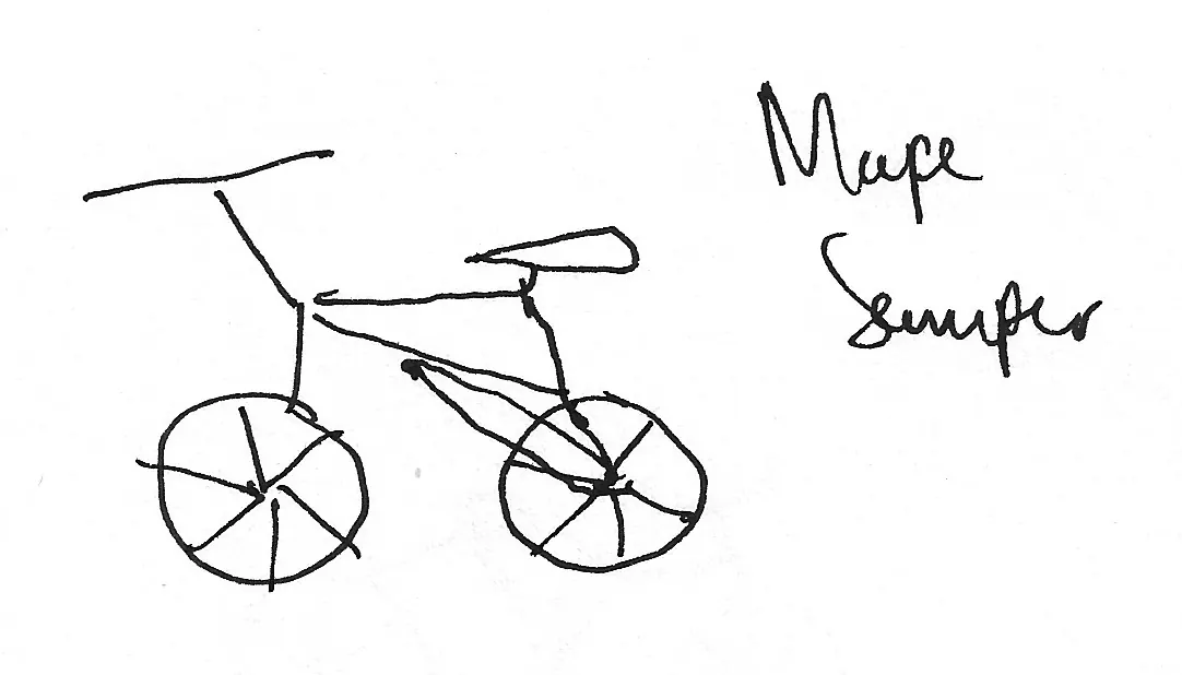 Bicicleta dibujada a mano, Bike - 089