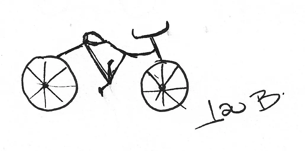 Bicicleta dibujada a mano, Bike - 090