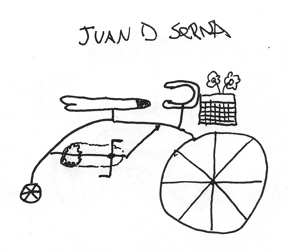 Bicicleta dibujada a mano, Bike - 092