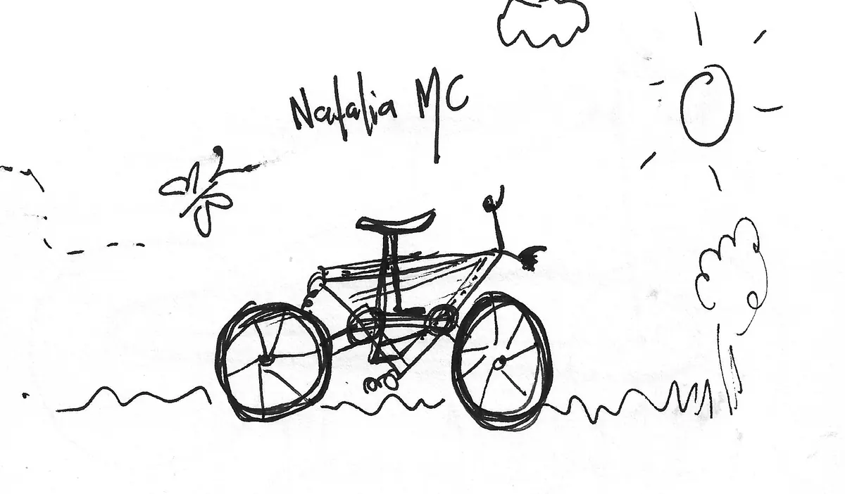 Bicicleta dibujada a mano, Bike - 093