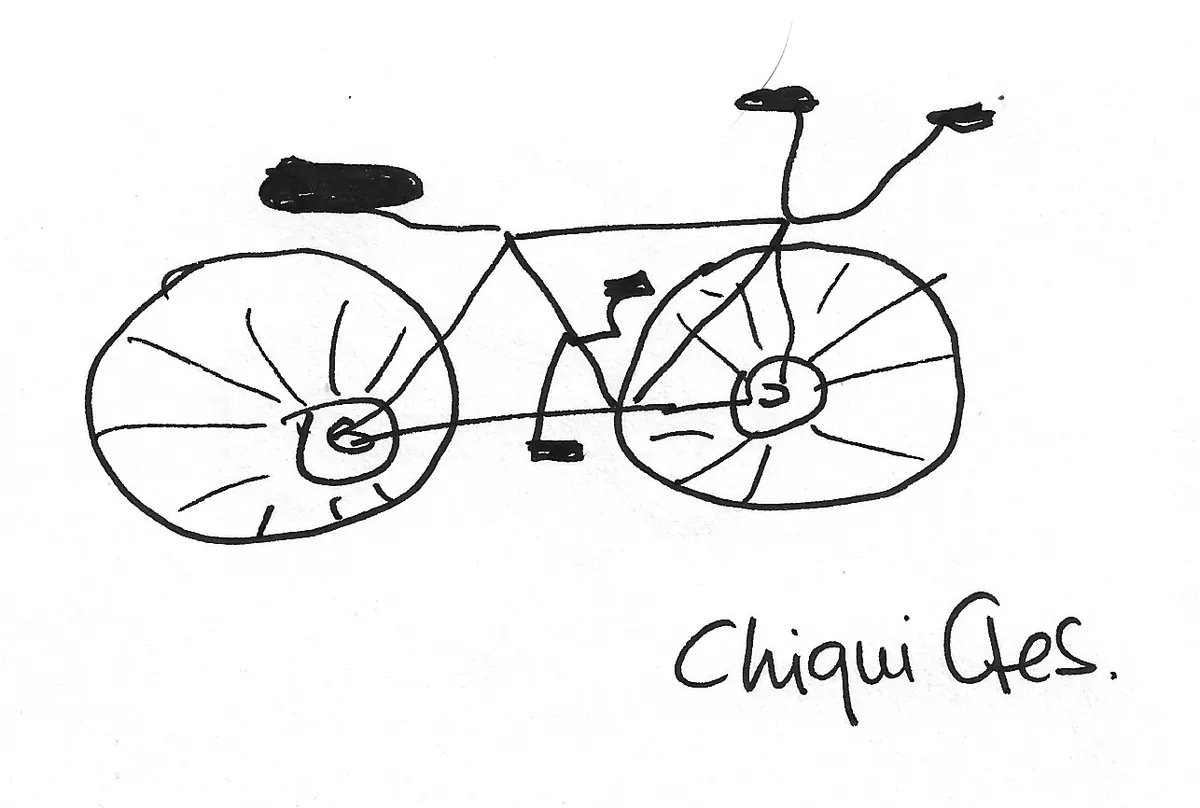 Bicicleta dibujada a mano, Bike - 098