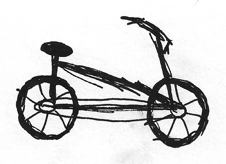 Bicicleta dibujada a mano, Bike - 099
