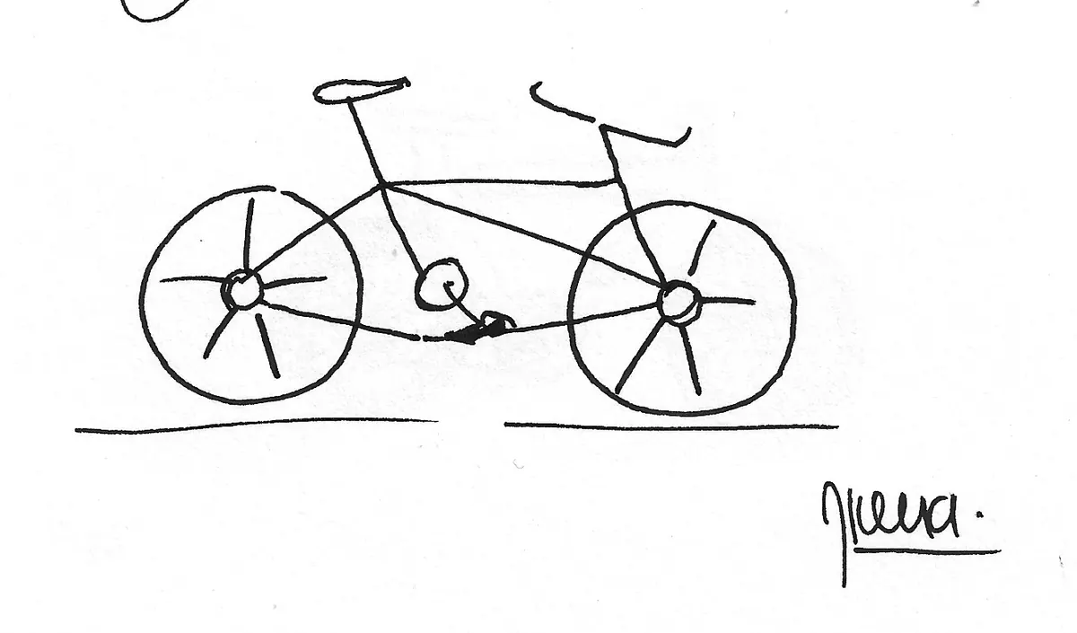 Bicicleta dibujada a mano, Bike - 105
