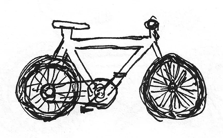 Bicicleta dibujada a mano, Bike - 106
