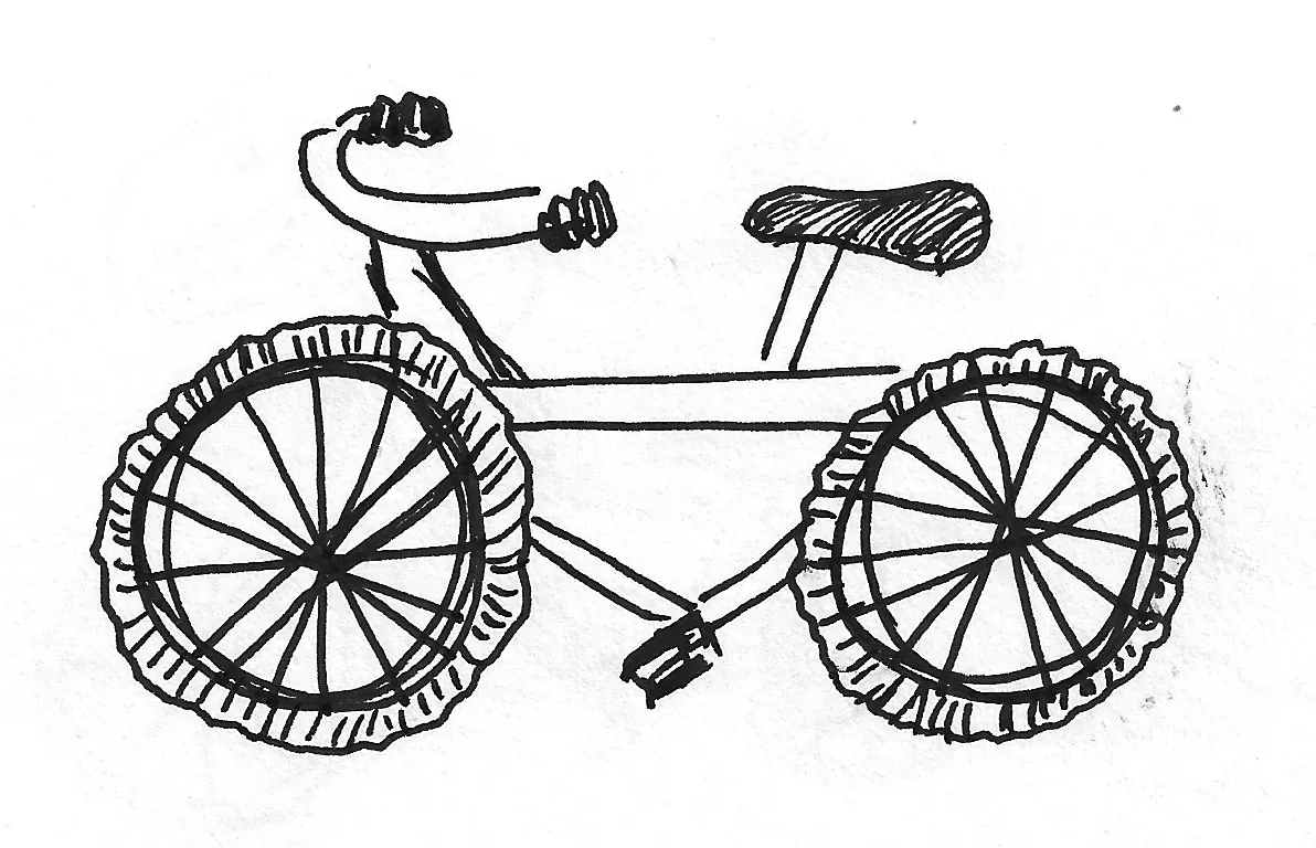 Bicicleta dibujada a mano, Bike - 107