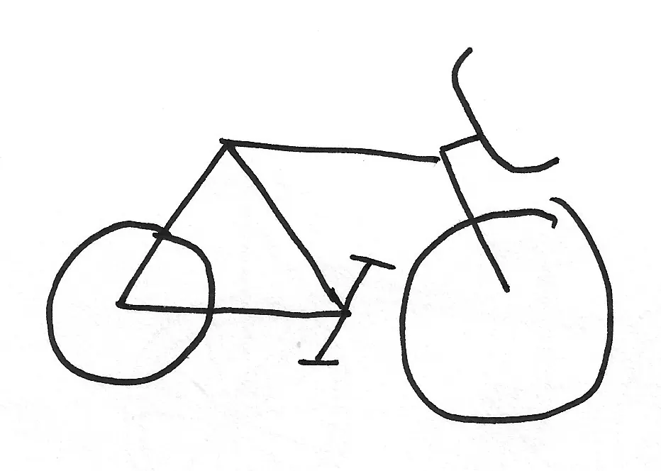 Bicicleta dibujada a mano, Bike - 110
